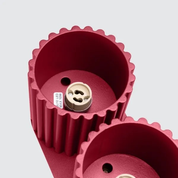 Sollux SL.1820 - Spot AURA 2x GU10/10W/230V, roșu