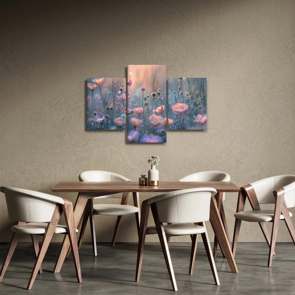 Tablou - Flori în culori pastelate (90x60 cm)