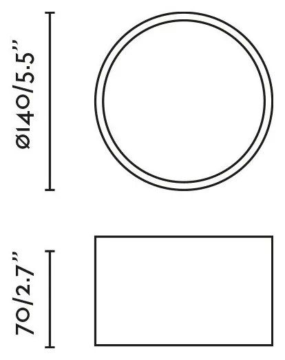 Spot LED aplicat tavan MIZU 15W negru