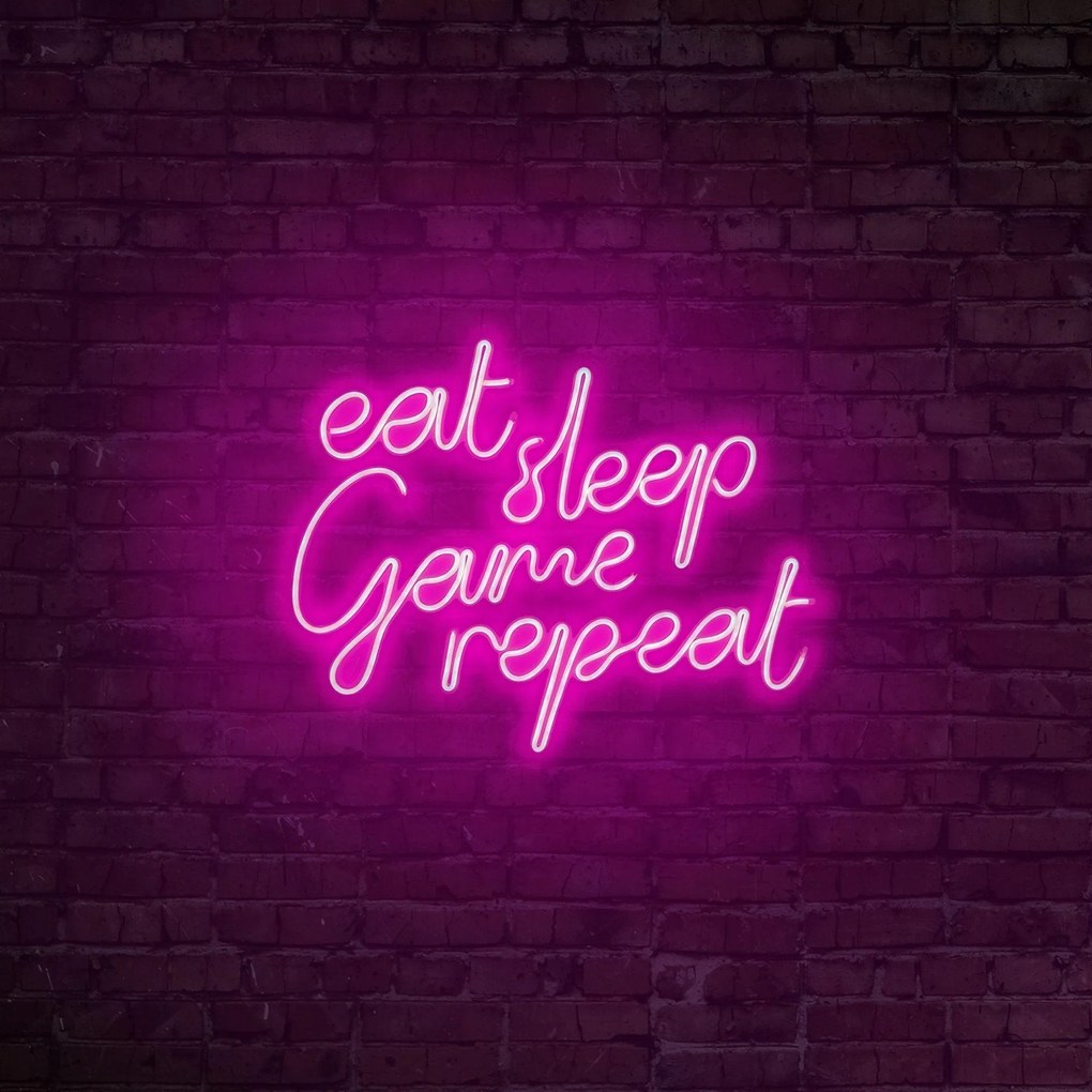 Aplica de Perete Neon eat sleep game repeat, 51 x 41 cm