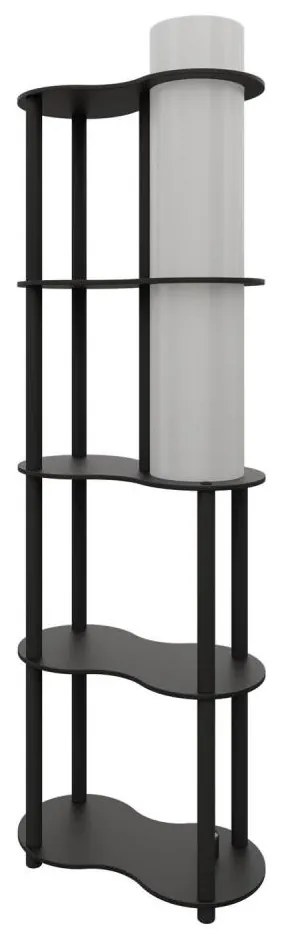 Lampadar NOTO cu polițe, 1xE27/40W/230V, negru