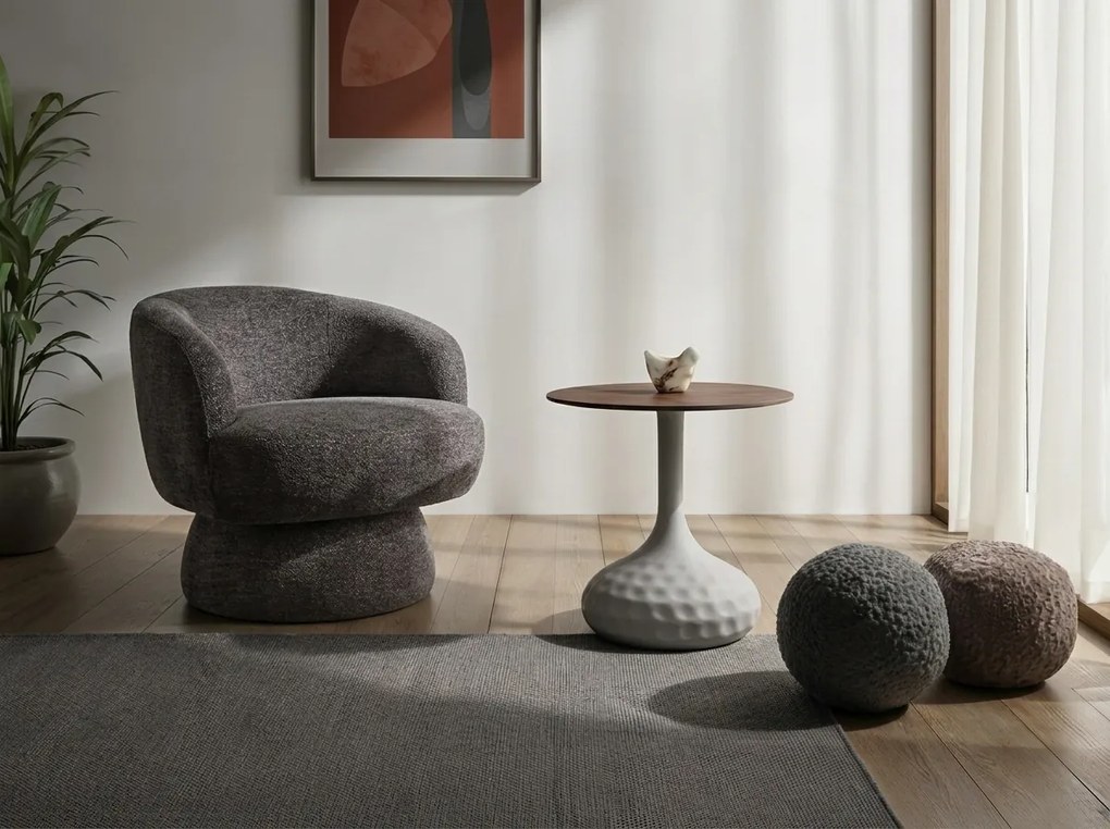 Fotoliu design rotativ COSMIC RAVEN, gri