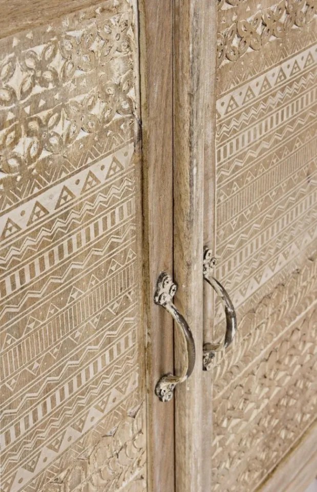 Bufet finisaj natural din lemn de Mango, 110x40x150 cm, Mayra Bizzotto