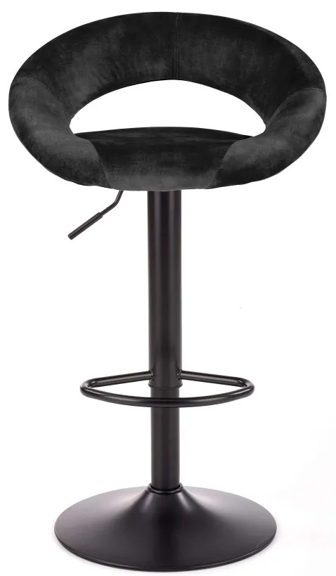 Scaun de bar H102 velvet negru