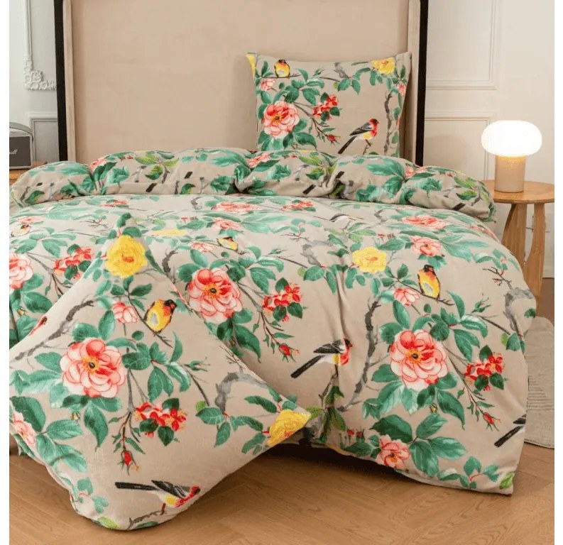 Lenjerie cocolino PETALIA bej Dimensiune lenjerie de pat: 70 x 80 cm | 140 x 200 cm