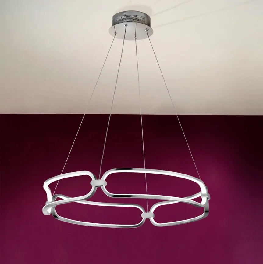 Lustra LED suspendata design ultra-modern Ã60cm Colette. crom SV-786831