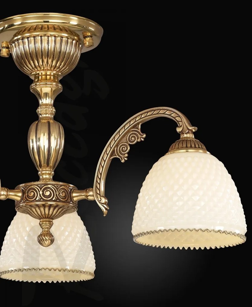 Lustra aplicata din alama cu 3 brate design italian 7125