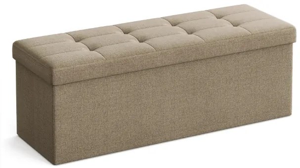 Taburet cu spatiu depozitare OTTOMAN 110x38 cm, maro deschis