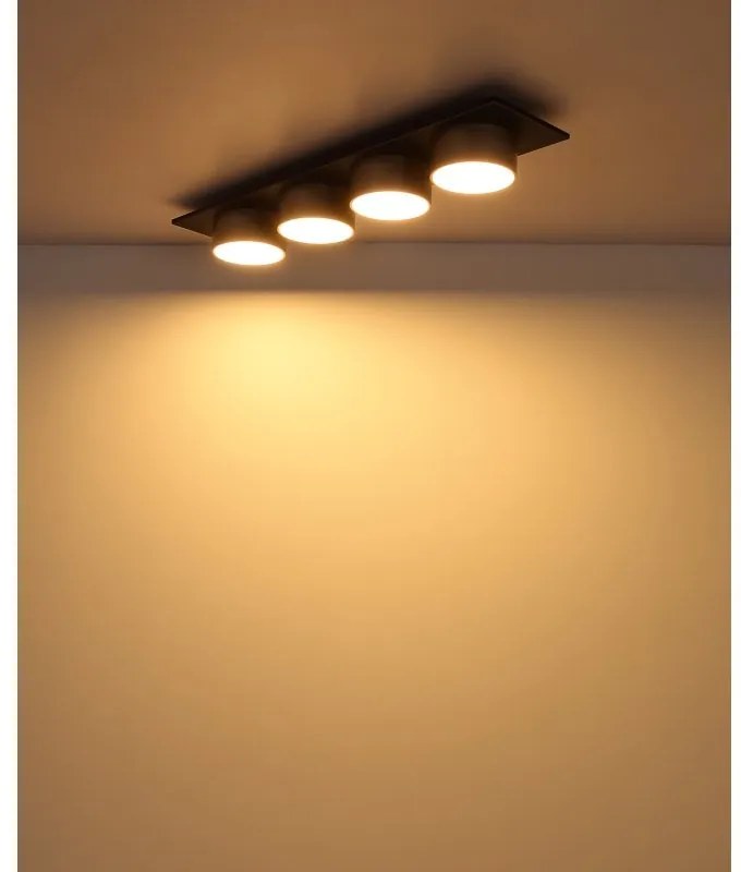 Plafoniera LED negru sampanie RAYMOND 4L