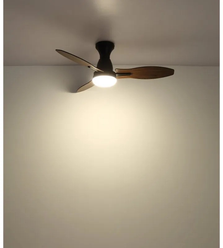 Lustra LED cu ventilator si telecomanda GALE negru 03671B GL
