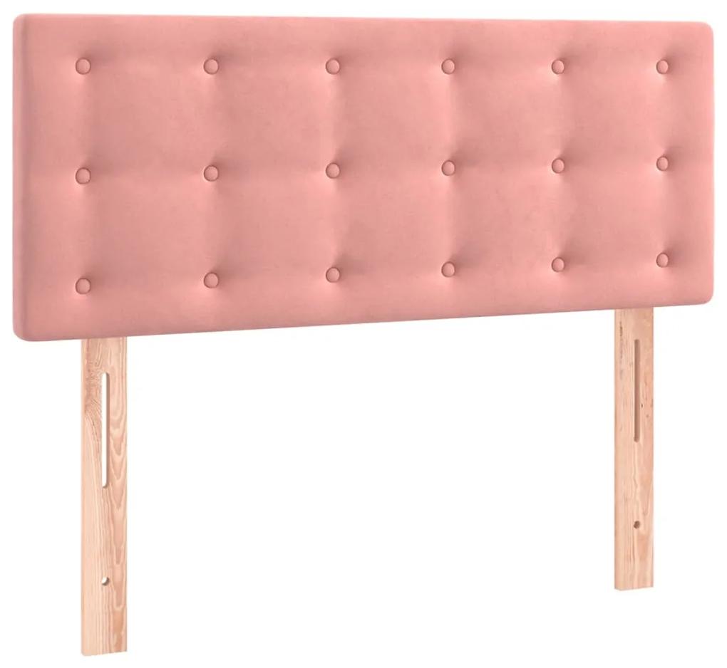 346415 vidaXL Tăblie de pat, roz, 80x5x78/88 cm, catifea