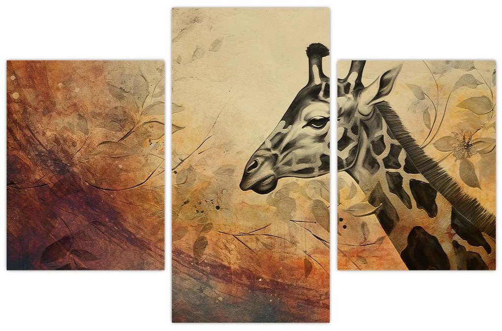 Tablou - Girafă, pictură (90x60 cm)
