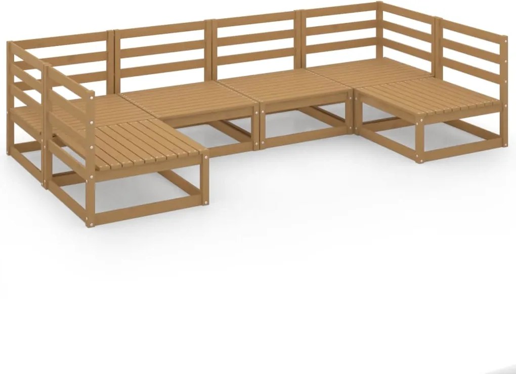 vidaXL Set mobilier de grădină, 6 piese, lemn masiv de pin