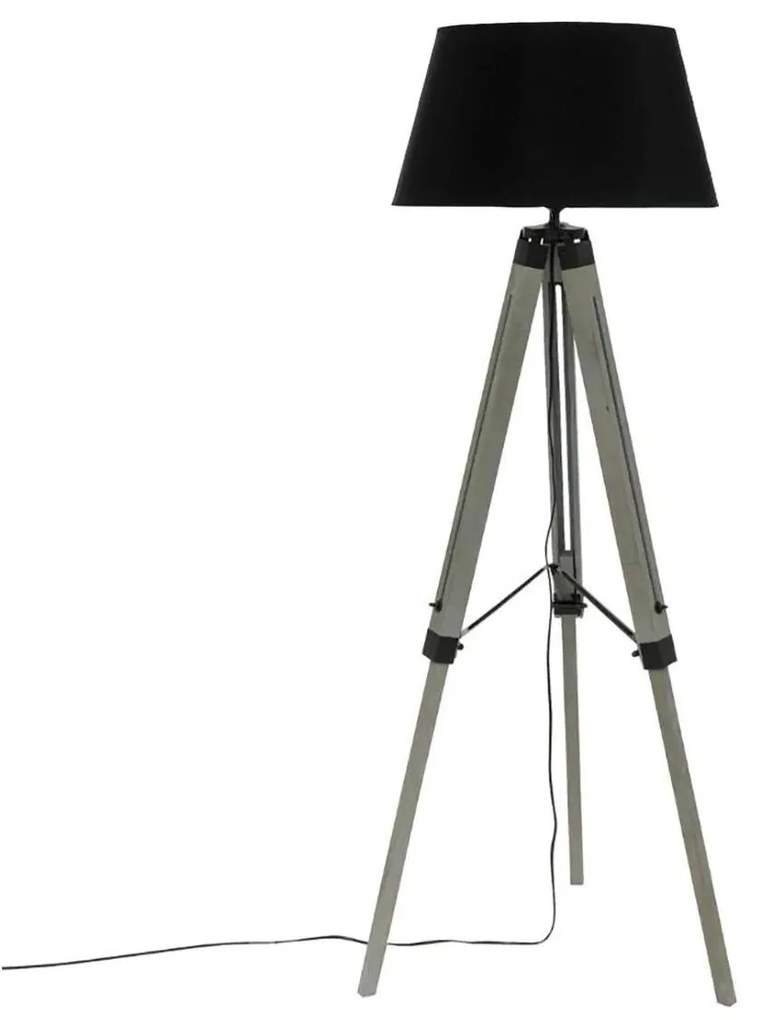 Lampa de podea din lemn, cu picioare si abajur RUNO, inaltime 145 cm