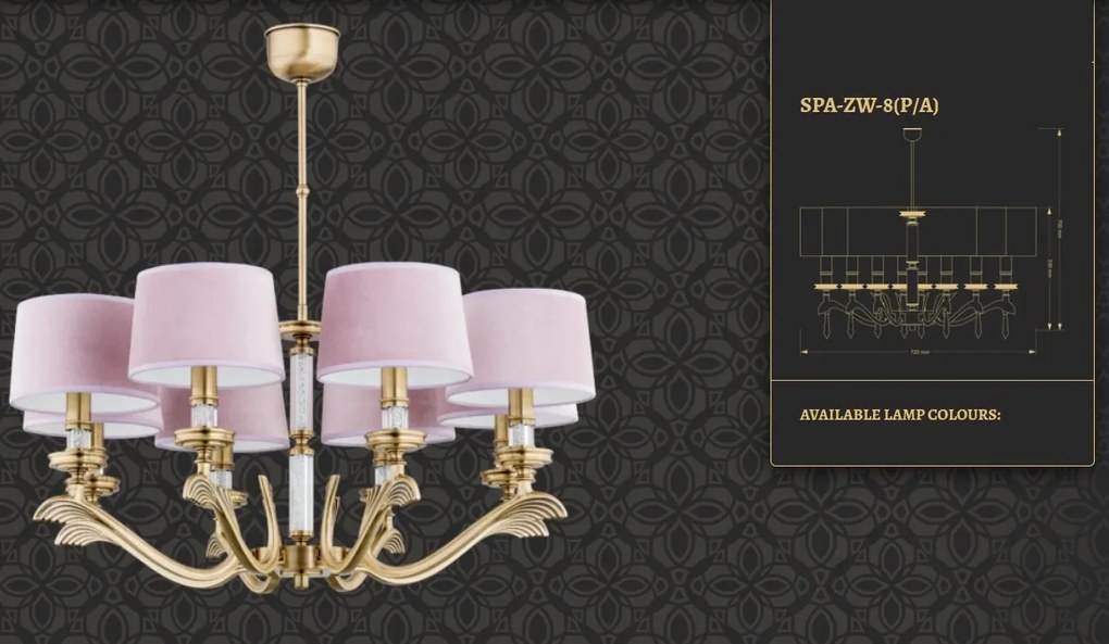 Candelabru 8 brate elegant realizat manual Sparone