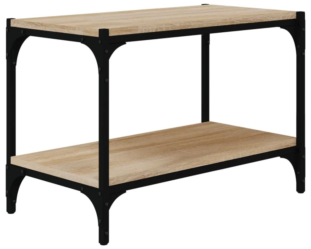819318 vidaXL Comodă TV, stejar sonoma, 60x33x41 cm, lemn prelucrat și oțel