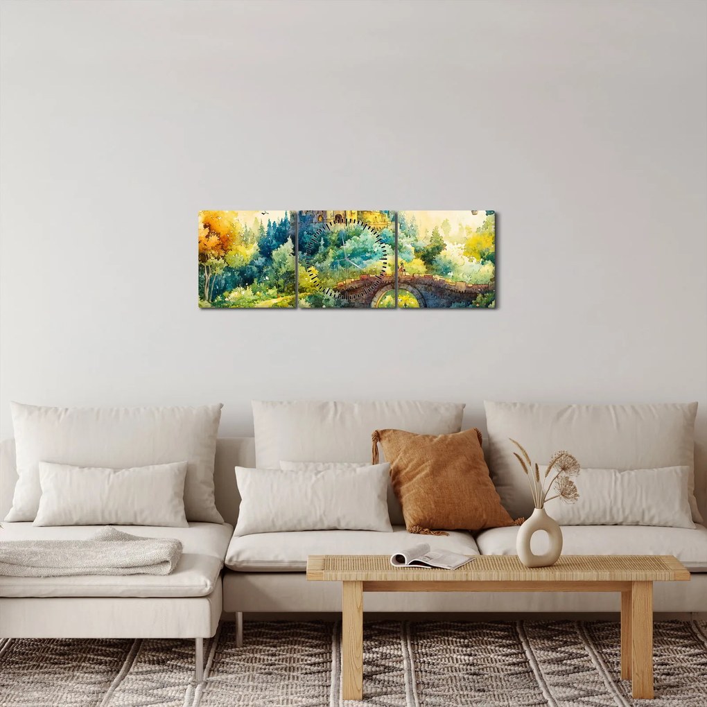 Tablou - Castel de Poveste (cu ceas) (90x30 cm)