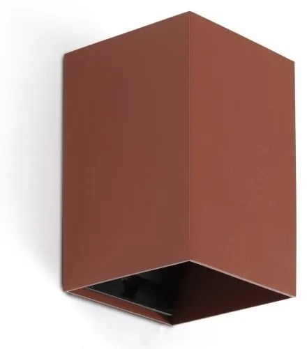 Aplica perete aluminiu maro teracota, 1xGU10, LUNE square