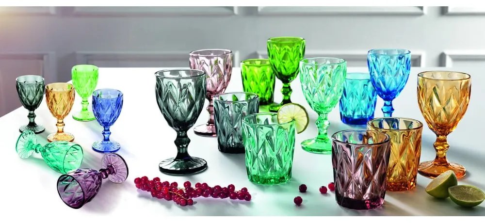 Set 6 pahare Diamante Goblet, 250 ml