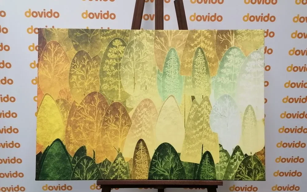 Tablou copaci verzi asimetrici