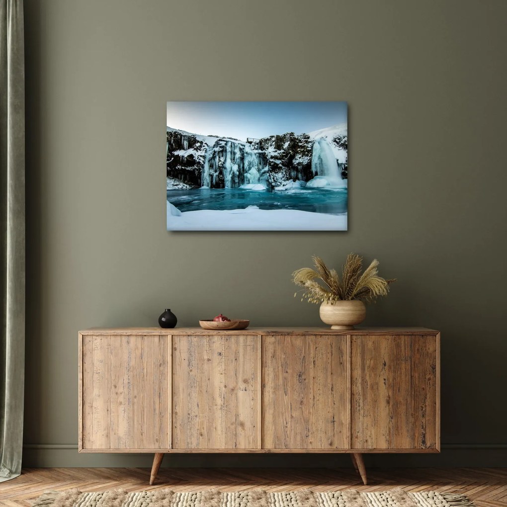 Tablou cu cascade înghețate (70x50 cm)