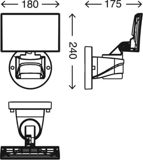 Proiector LED de perete de exterior LED/16W/230V IP44 Telefunken 304504TF