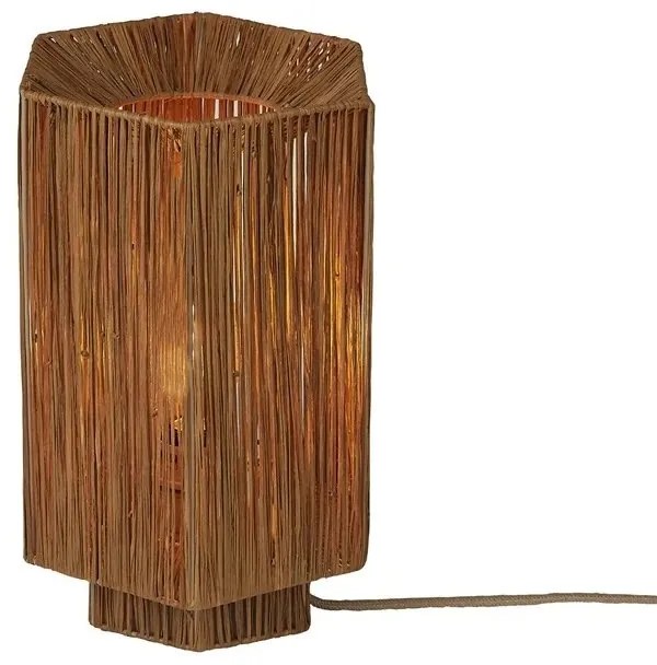 Veioza/Lampa Eco din Rafie, Panama octogon L, maro