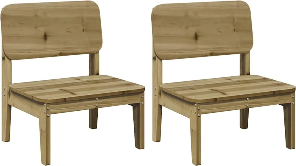 vidaXL Scaune de grădină 2 buc 60x52,5x72 cm Lemn impregnat de pin