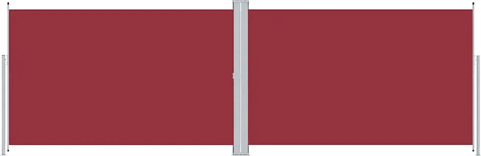 vidaXL Copertină laterală retractabilă, roșu, 200x600 cm