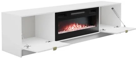 Dulap TV cu șemineu Rozoma EF (Alb velvet) . Promo -16%. 1106182