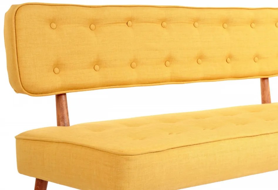Canapea 2 Locuri, Lemn Solid, Westwood Loveseat, Galben