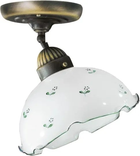 Sticlă de schimb universală NONNA E27, Ø 20 cm, alb/verde