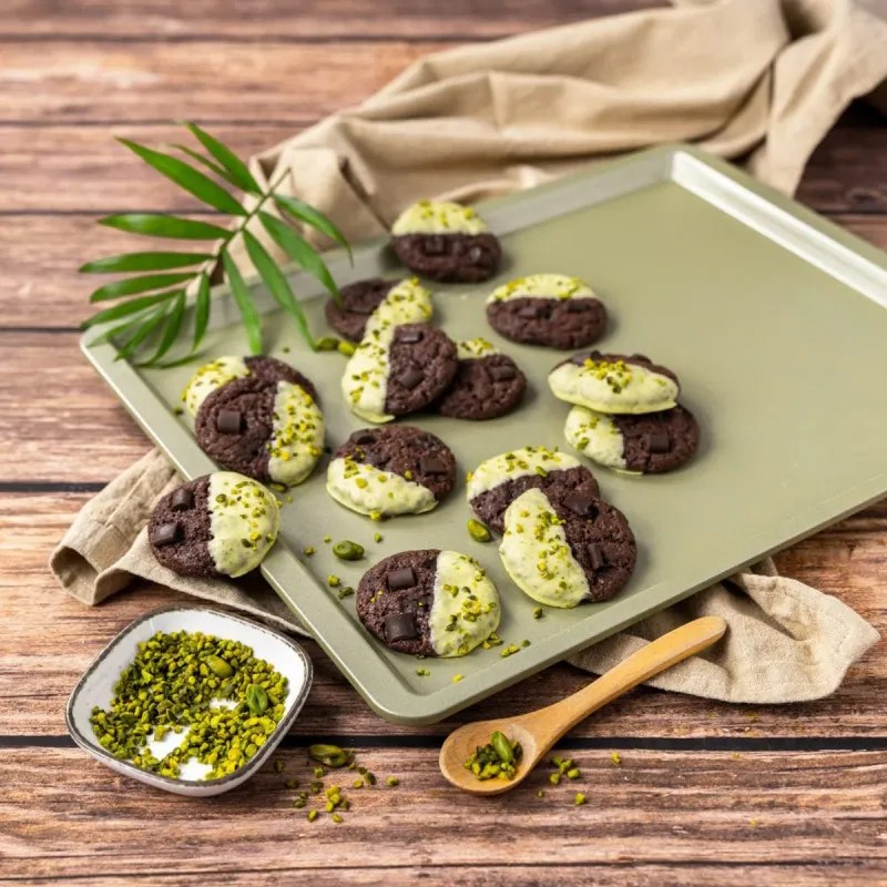 Tavа pentru copt Zenker 7457, 42x32 cm, Acoperire ILAG Maximizing Green, Pana la 180°C, Verde