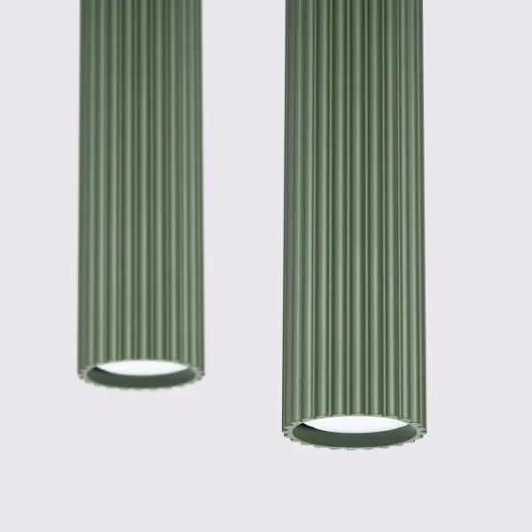 Lustră pe cablu Sollux SL.1612 KARBON 2xGU10/10W/230V verde