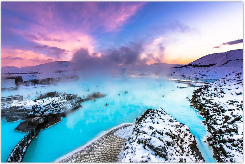 Tablou - Laguna albastră din Islanda (90x60 cm)