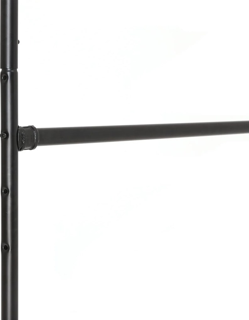 Regal de haine multifunctional negru pe roti RALVO
