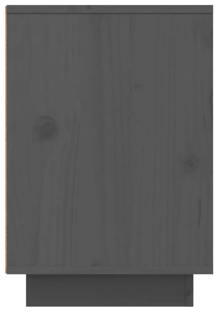 Noptiere, 2 buc., gri, 50x34x50 cm, lemn masiv de pin 2, Gri