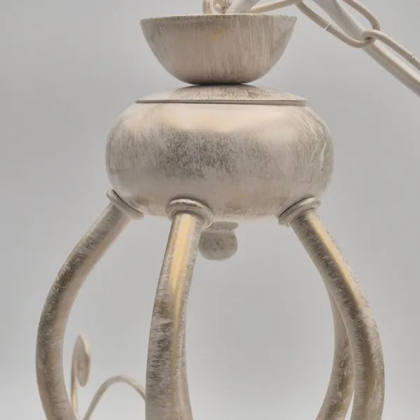 Candelabru cu lanț RETRO II, 5xE27/60W/230V, finisaj alb patinat