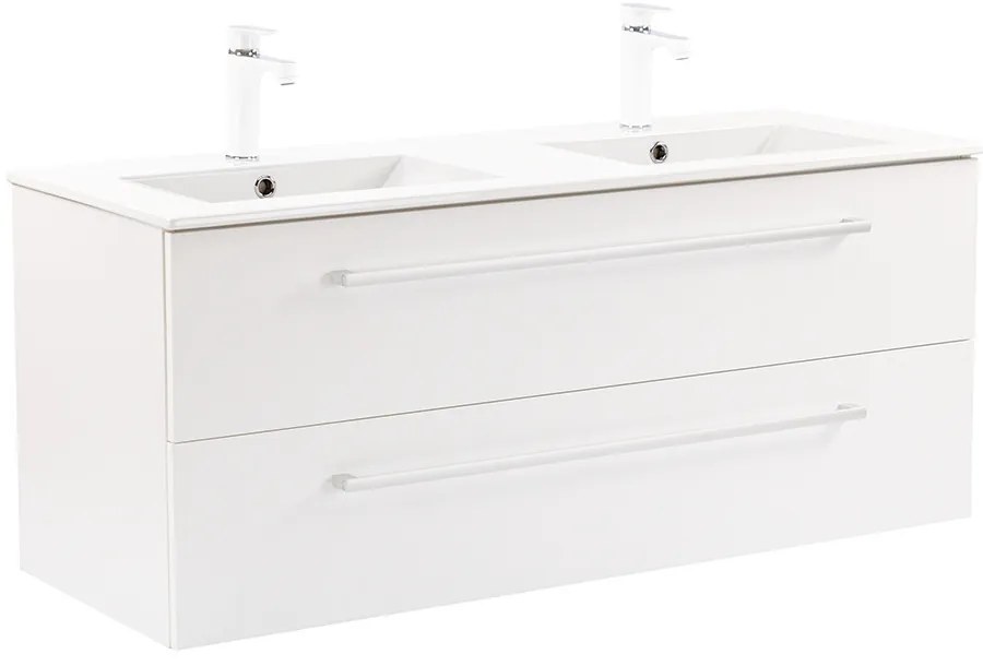 Dulap inferior Vario Clam 120 cu lavoar alb-alb