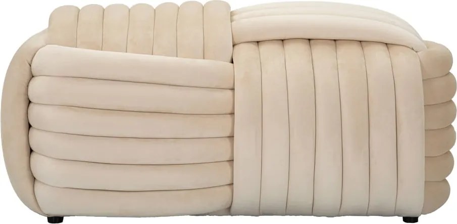 Bancă crem cu tapițerie din catifea Softy – Mauro Ferretti