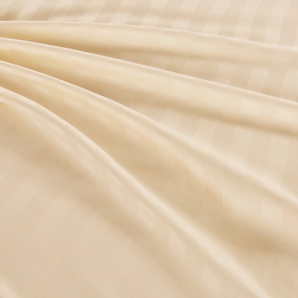 Lenjerie de pat hoteliera din microfibra JASMINE sampanie - dungi 2 cm Dimensiune lenjerie de pat: 70 x 90 cm | 140 x 220 cm
