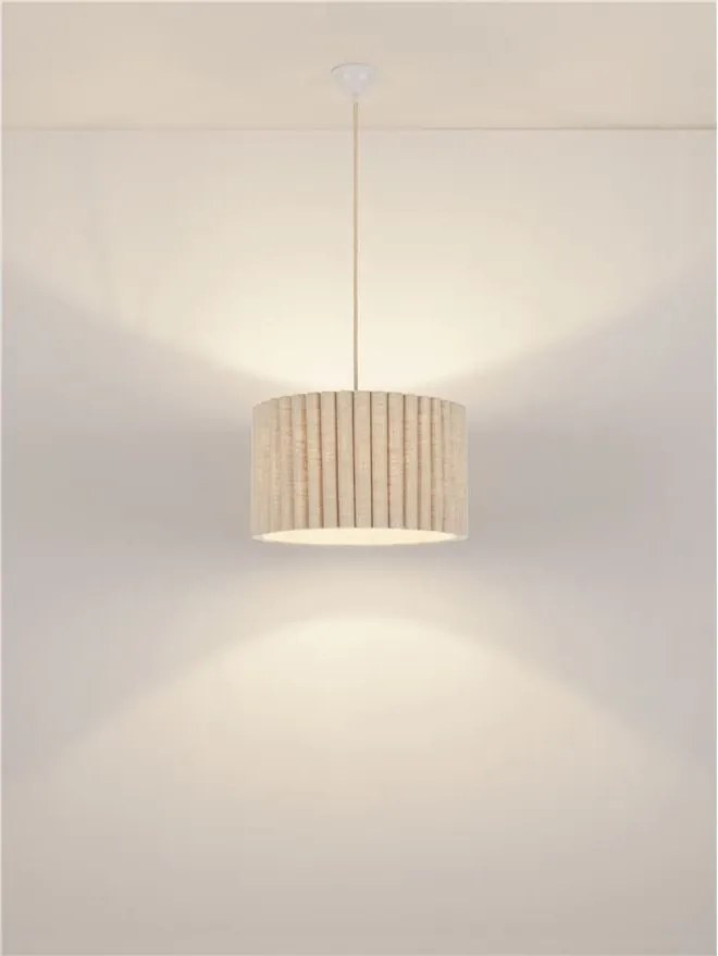 Lustra suspendata cu abajur din in galben Nos