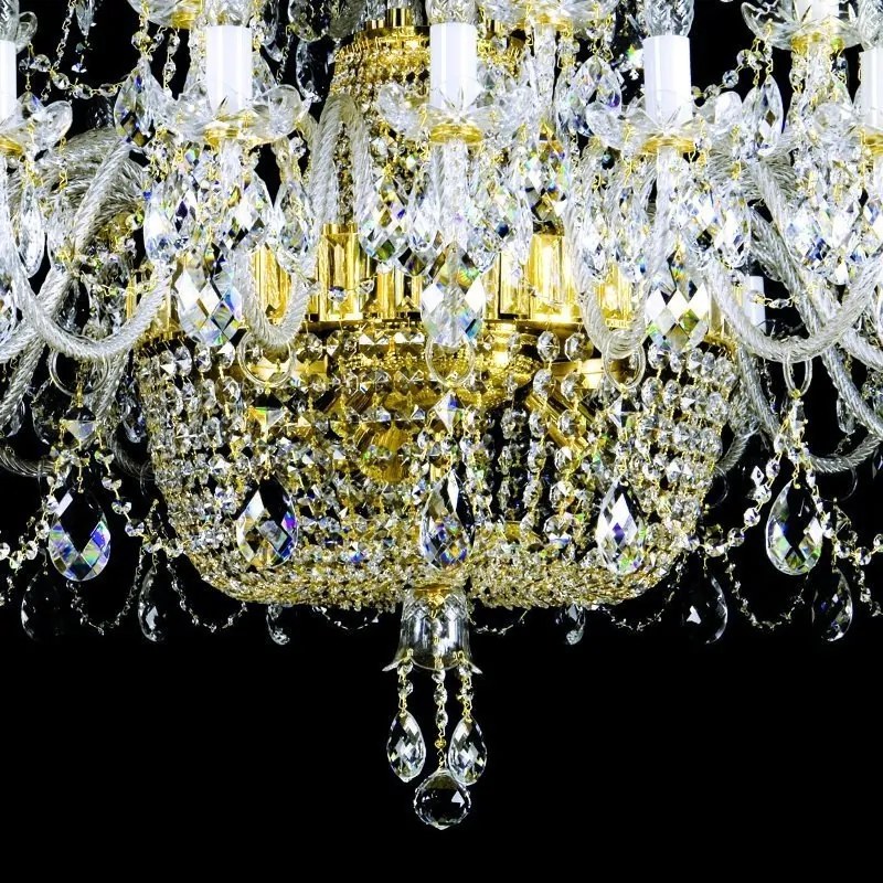 Candelabru XXXL cu 36 de brate Cristal Bohemia Exclusive SARA XXXVI. CE