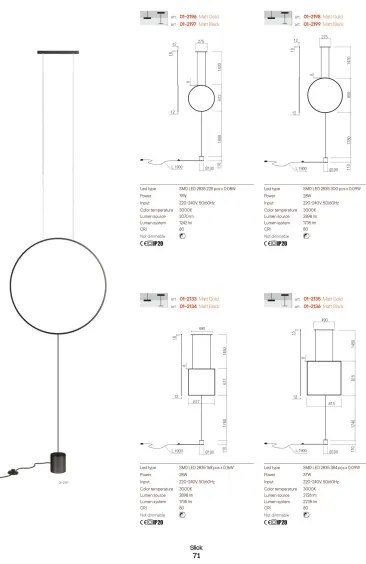 Lampadar Redo 01-2197 SLICK LED/19W/230V negru