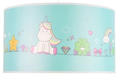 Lustră pe cablu pentru copii Duolla UNICORN 1xE27/15W/230V d. 35 cm