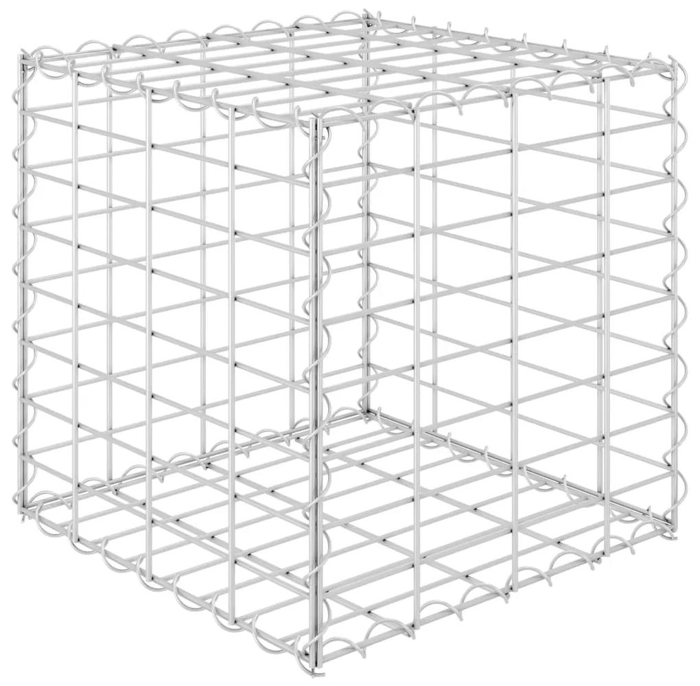 Strat inaltat cub gabion, 40 x 40 x 40 cm, sarma de otel 1, 40 x 40 x 40 cm