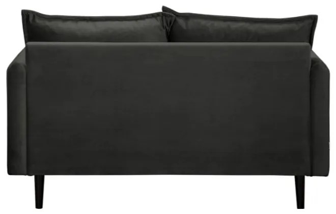 Canapea gri închis cu tapițerie din catifea 138 cm Juli – Ropez