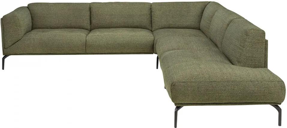 Canapea modulara verde din textil si metal 95 cm Dexter Right S Versmissen