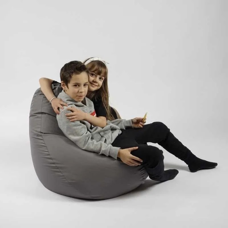 Fotoliu puf copii, Nirvana Light Pufrelax, Material Impermeabil - Grey