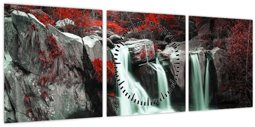 Tablou - Cascade (cu ceas) (90x30 cm)